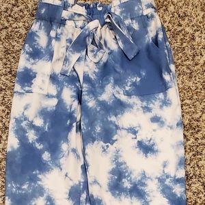 Joe B. Sky tie dye knot waist pants